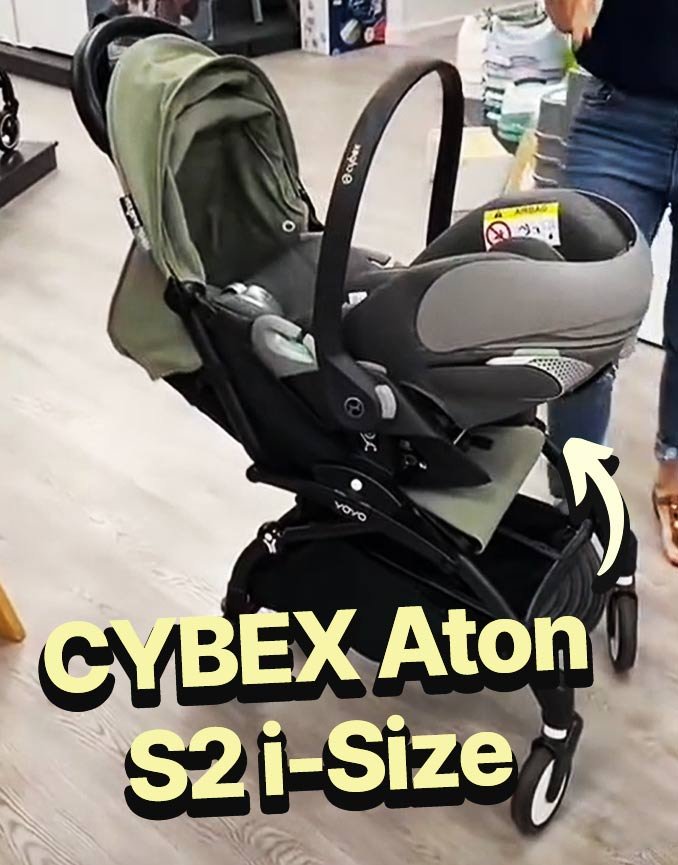 seggiolino auto Cybex Aton B2 i-Size su un passeggino YOYO Babyzen